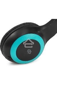 Гарнитура накладные Digma BT-15 черный/голубой беспроводные bluetooth оголовье