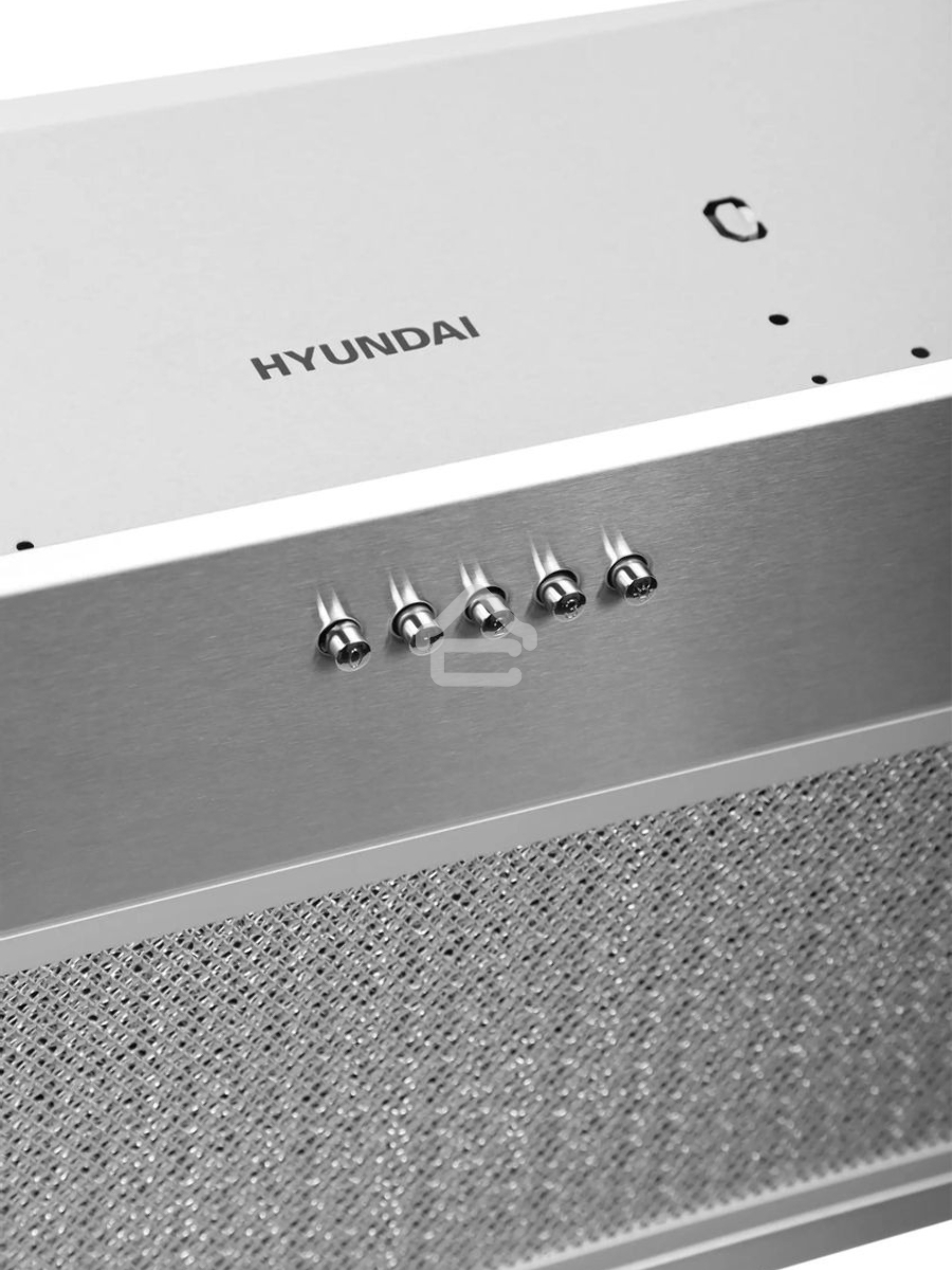 Вытяжка встраиваемая Hyundai HBB 6033 IX нержавеющая сталь управление: кнопочное (1 мотор)