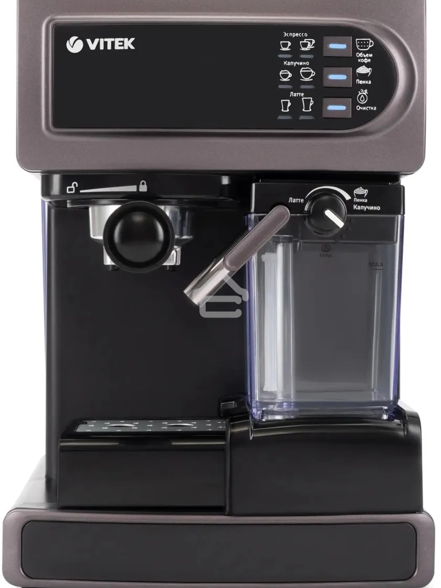 Кофеварка рожковая Vitek VT-1517 VT фиолетовый, исп. кофе - молотый, 1.65 л, 1238 Вт, 15 Бар