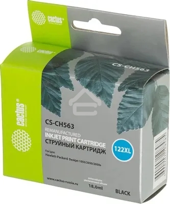 Картридж струйный Cactus CS-CH563 №122XL черный (18 мл.) для HP DeskJet 1050/2050/2050s