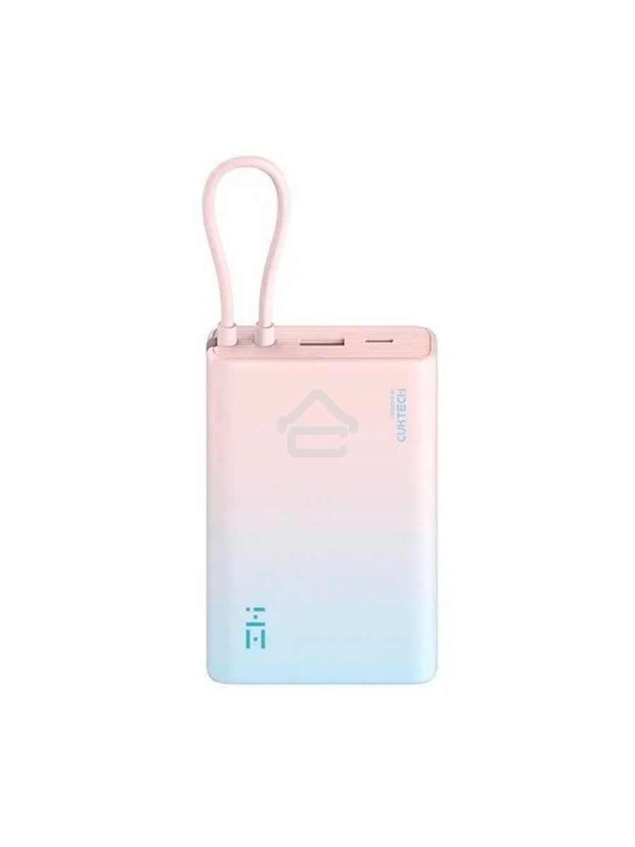 Внешний аккумулятор ZMI 10000mAh Powerbank with build-in Charging Cable color P17 розовый