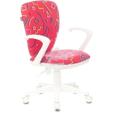 Кресло детское Бюрократ KD-W10AXSN малиновый Sticks 05 крестовина пластик пластик белый