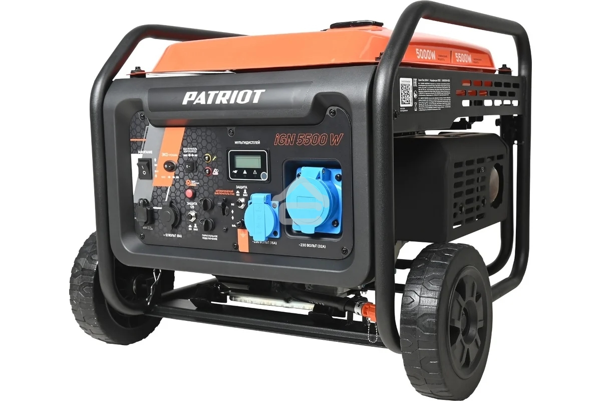 Электрогенератор бензиновый инверторный Patriot iGN 5500W, 5.5 кВт, 78 дБ, 51 кг