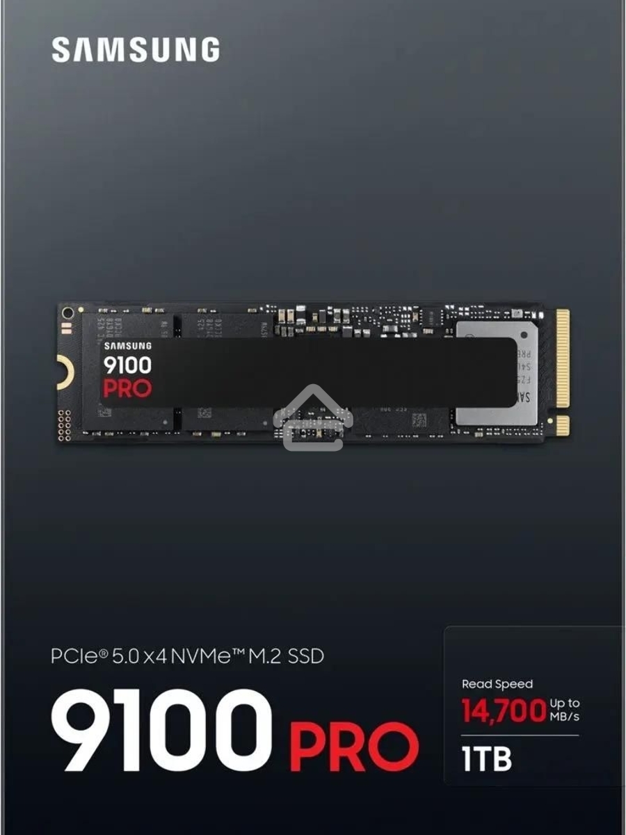 Твердотельный диск 1TB Samsung 9100 PRO, M.2, PCI-E 5.0 x4, TLC 3D NAND [R/W - 14800/13400 MB/s]