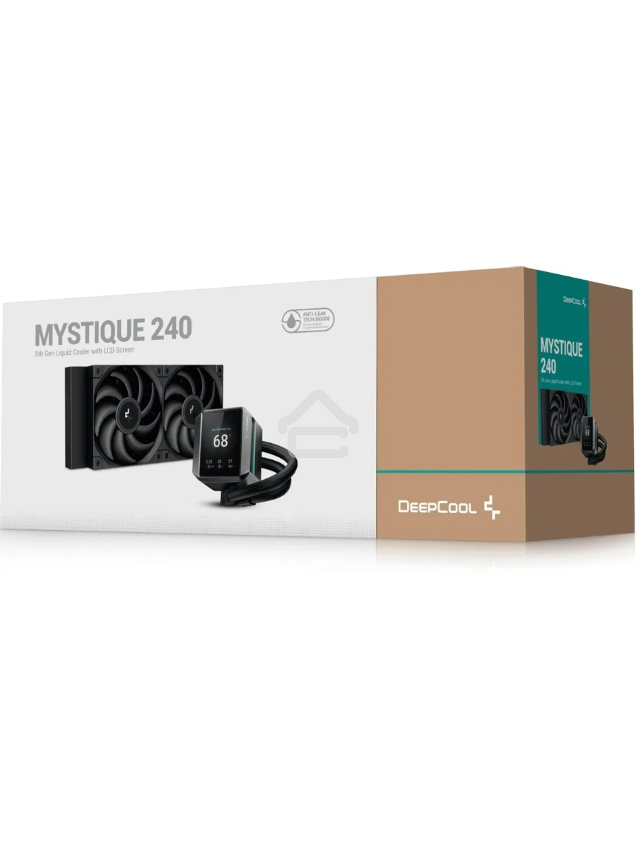 Система жидкостного охлаждения DEEPCOOL MYSTIQUE 240 черный, 120 мм, алюминий, 2150 об/мин, 36.49 дБ, 4 pin, 280 Вт