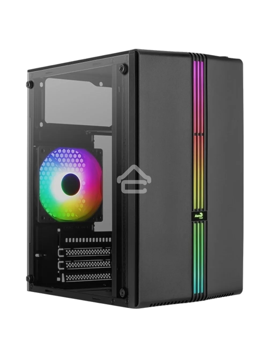 Компьютерный корпус MiniTower Aerocool / Formula EVO Mini-G-BK-v1 (mATX, USB3x1, USB2x2, 120mm RGB fan, без БП) (4711099472352)
