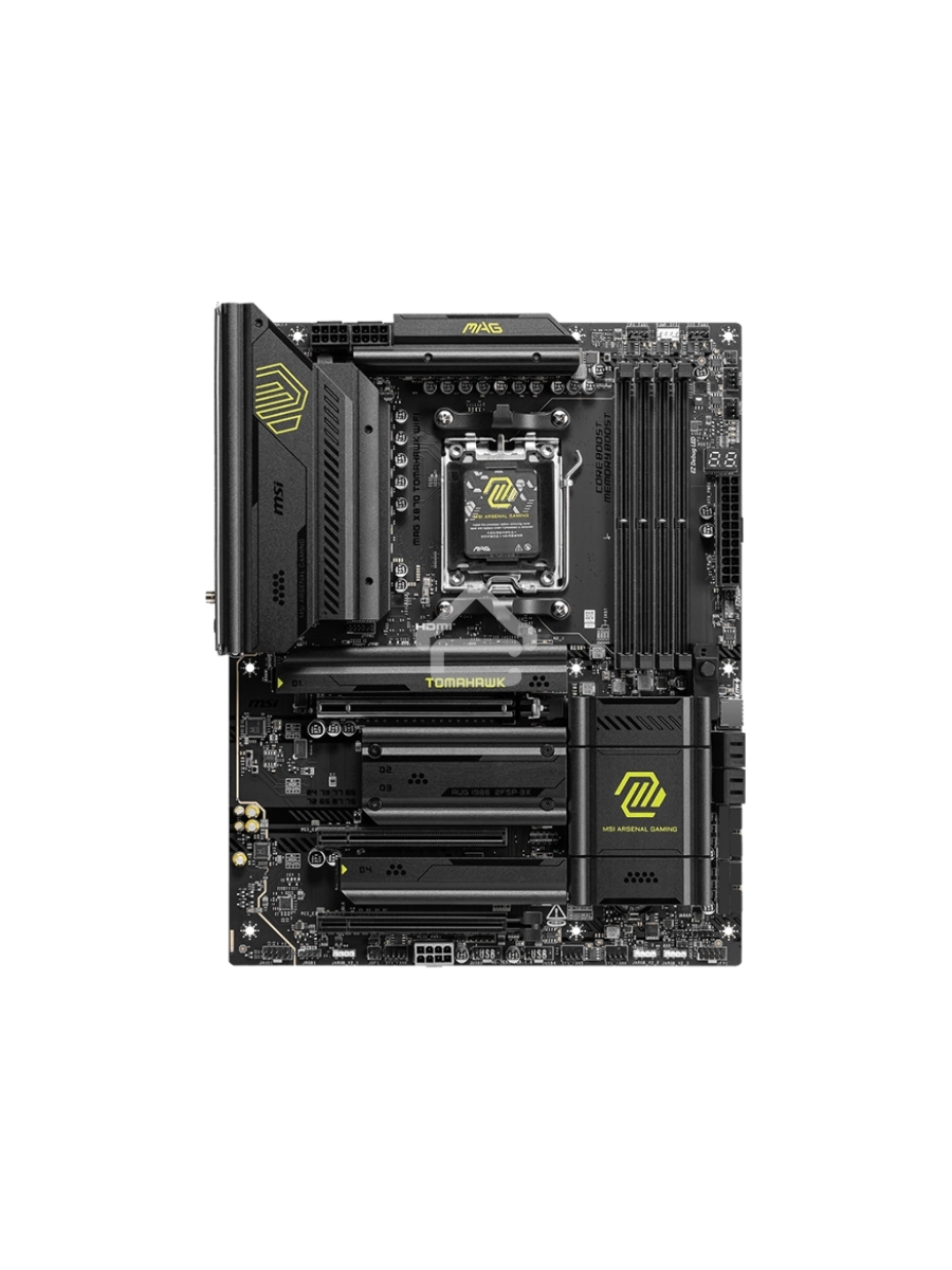 Материнская плата MSI MAG X870 TOMAHAWK WIFI, AM5, AMD X870, 4xDDR5, 4xSATA, 4xM.2, 1xPCI-E 3.0 x1, 1xPCI-E 4.0 x4, 1xPCI-E 5.0 x16, 1xHDMI, 2xUSB Type-C, 1x2.5Gb LAN, 2xUSB-A 3.2 Gen 1, 2xUSB-A 3.2 Gen 2, 2x3.5 мм, 7.1, Standard-ATX