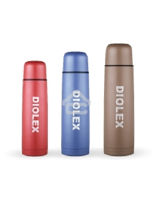 Термос Diolex DX-1000-2B 1000 мл, синий, с узким горлом