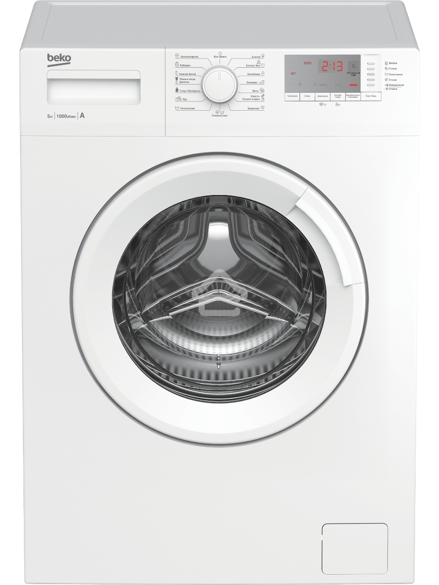 Стиральная машина Beko WRS5512BWW белый, загрузка фронтальная 5 кг, 1000 об/мин., класс: А