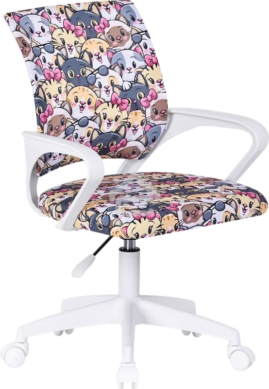 Кресло детское Defender Fiesta принт Коты, ткань, класс1