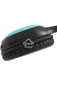 Гарнитура накладные Digma BT-15 черный/голубой беспроводные bluetooth оголовье
