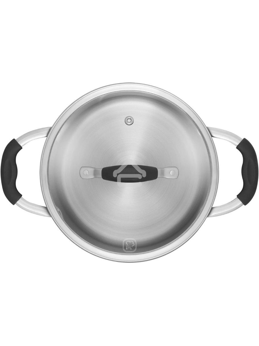 Кастрюля Rondell Stern RDS-019, 4.7л, 24см, с крышкой, серый
