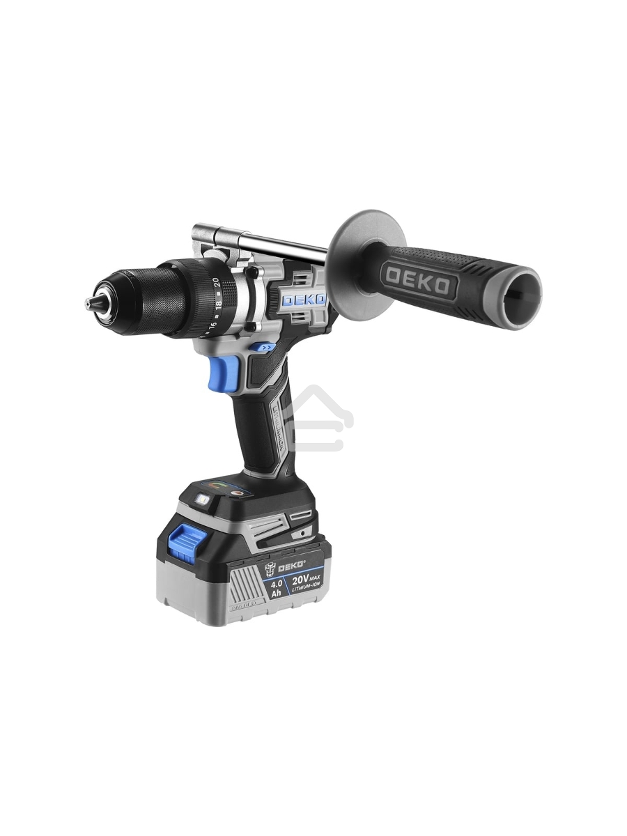 Дрель-шуруповерт Deko DKCID20 Pro 085-1068, Аккумуляторная, 20В