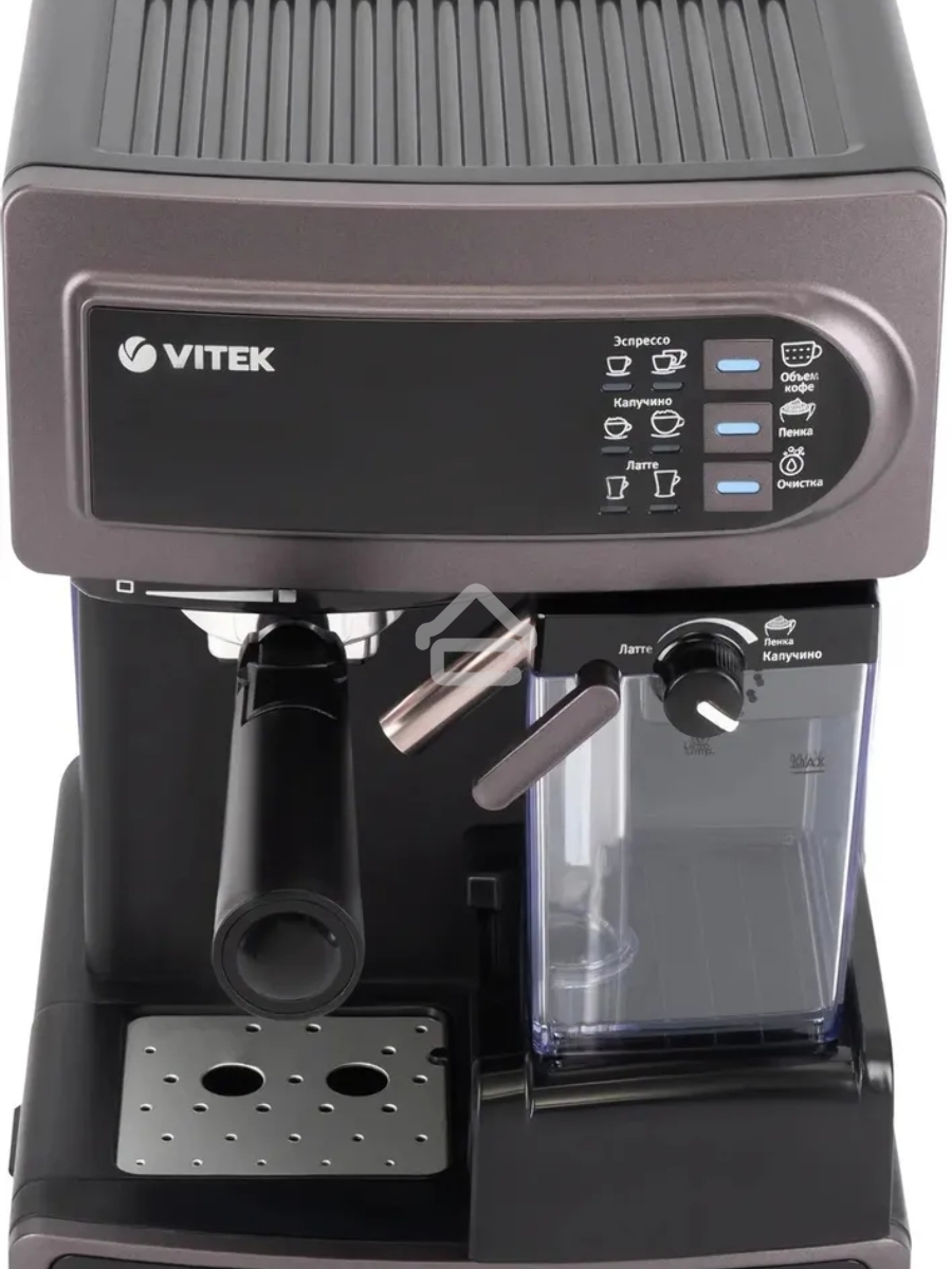 Кофеварка рожковая Vitek VT-1517 VT фиолетовый, исп. кофе - молотый, 1.65 л, 1238 Вт, 15 Бар
