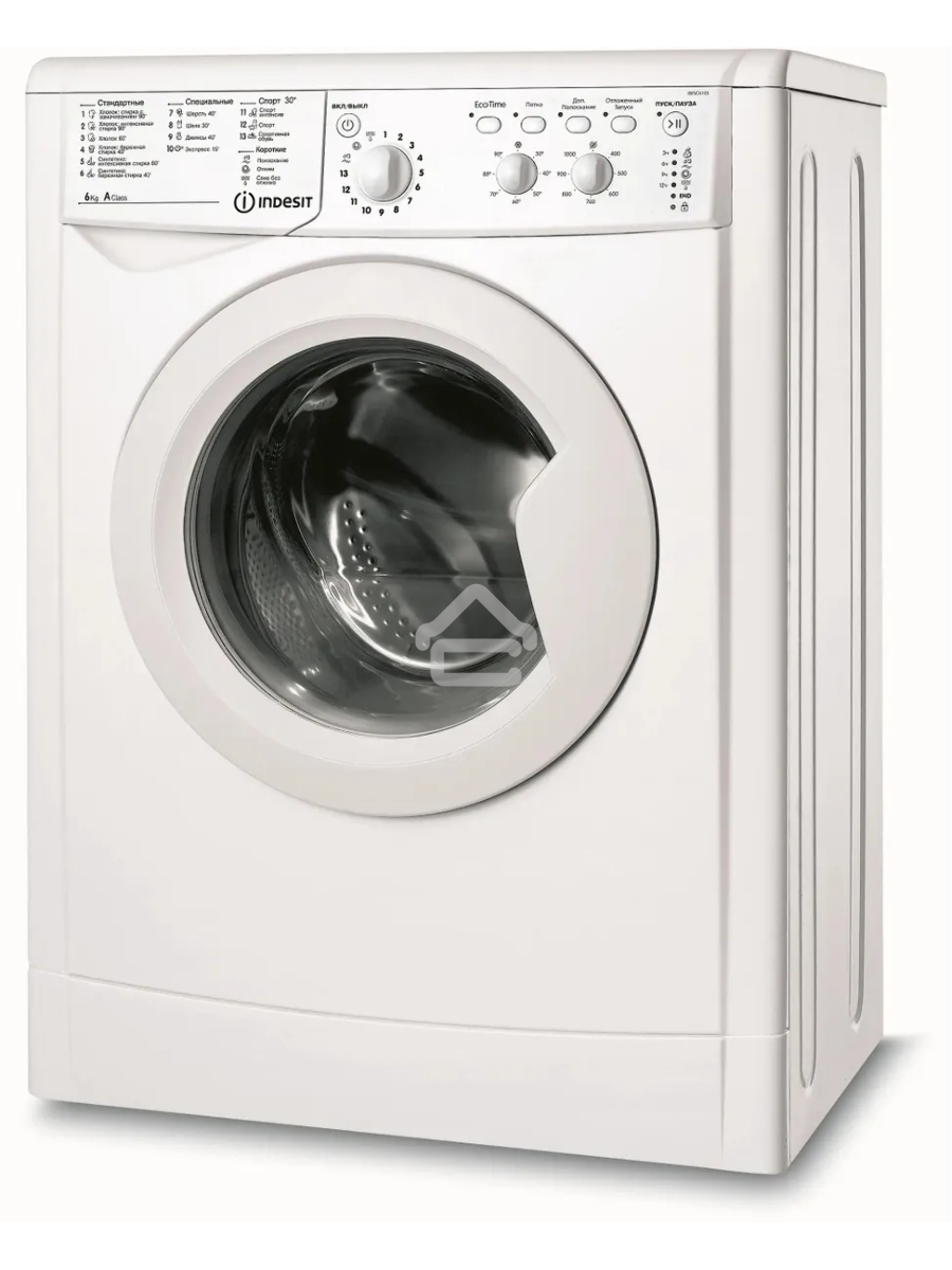 Стиральная машина Indesit IWSC 6105 белый, загрузка фронтальная 6 кг, 1000 об/мин., класс: А