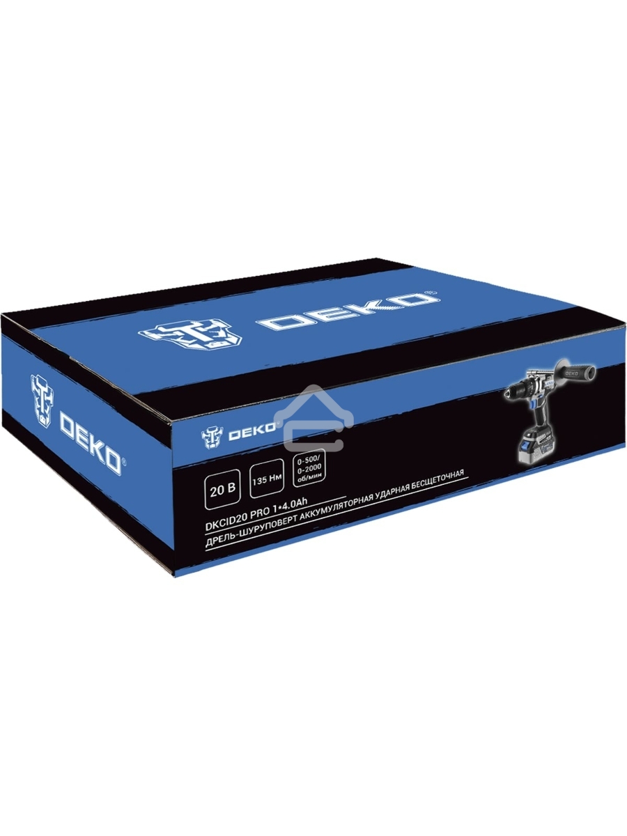 Дрель-шуруповерт Deko DKCID20 Pro 085-1068, Аккумуляторная, 20В