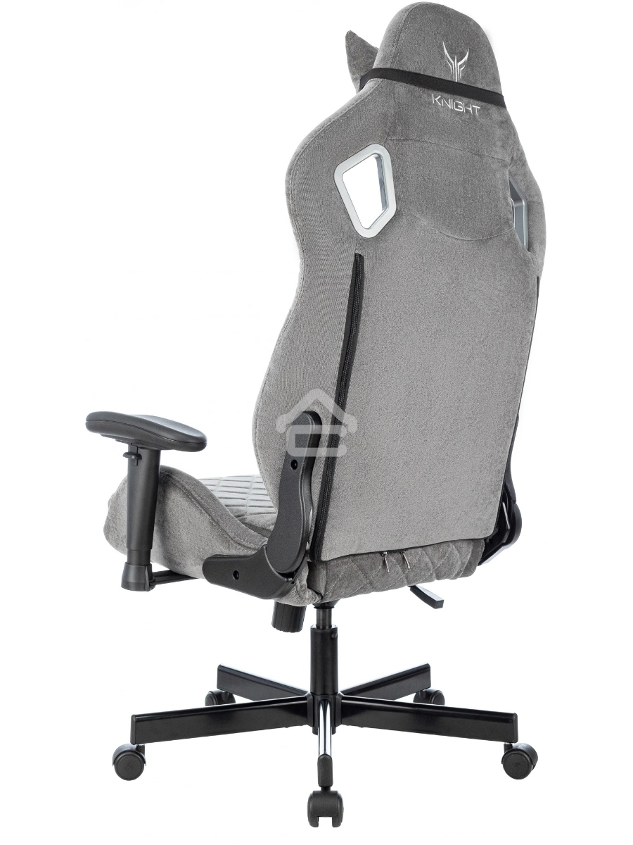 Кресло игровое Knight Outrider серый Light-19 крестов. металл