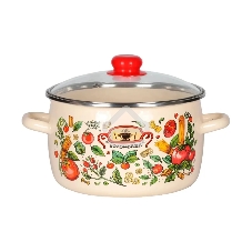 Кастрюля Appetite 1RC221S Болоньезе с крышкой, эмалированная сталь, сфер. 5,5 л