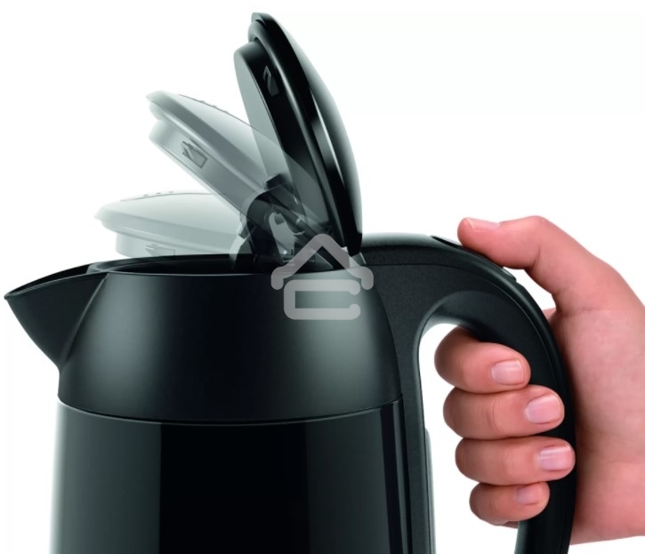 Чайник электрический Bosch TWK3P423 1.7 л, 2400 Вт, черный (корпус: нержавеющая сталь)