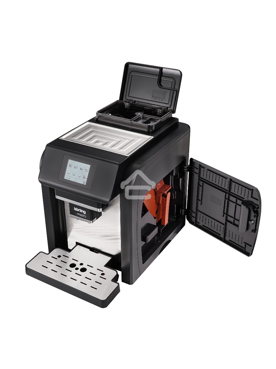 Кофемашина автоматическая Korting KACM 2009 PRESTO чёрный, зерновой/молотый, 2 л, 1400 Вт, 19 бар