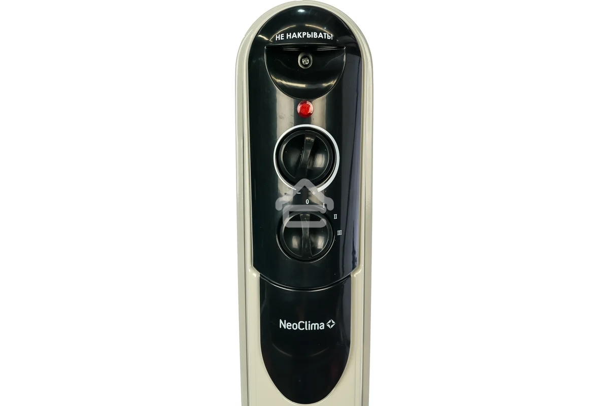 Обогреватель масляный Neoclima NC 9309, белый/черный, 2000 Вт, 25 м2, термостат