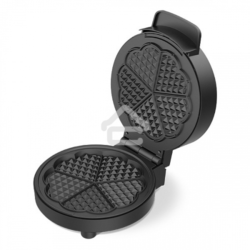 Вафельница BQ ST1010 черный/стальной, WAFFLE. Мощность: 1000 Вт, регулировка температуры от 40 до 230 °С, приготовление 5 вафель одновременно, антипригарное покрытие панелей Non-Stick PRO, равномерный нагрев, теплоизолированная ручка, противоскользящие но