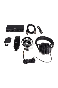 Аудиоинтерфейс USB Arturia MiniFuse Recording Pack Black [800202] комплект: MiniFuse 2, микрофона CM1 поп фильтром, наушников EF1 и XLR кабеля, черный