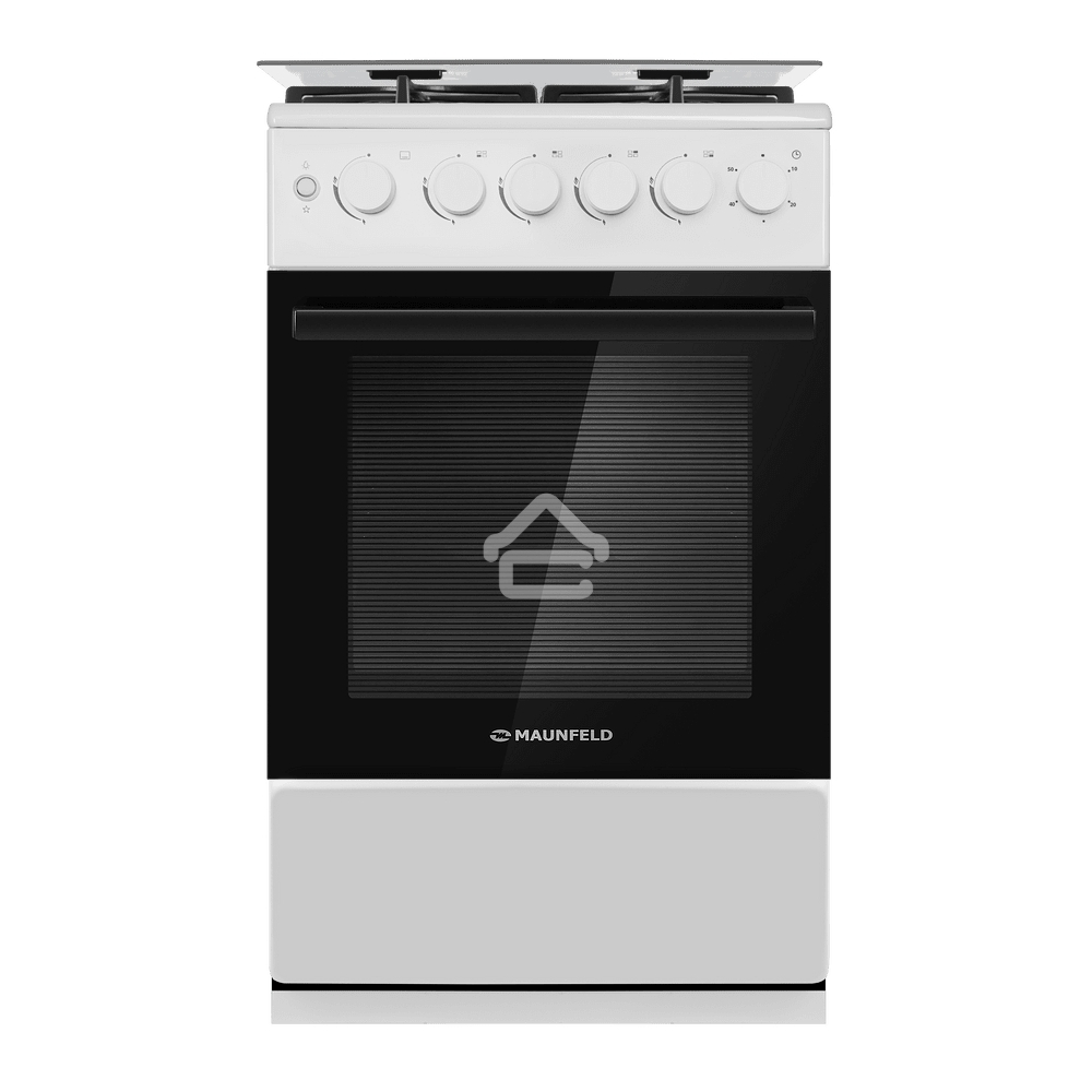 Плита газовая Maunfeld MGC50GCW08D белый, конфорок 4 шт, духовка 59 л, 50 см x 89 см x 65 см