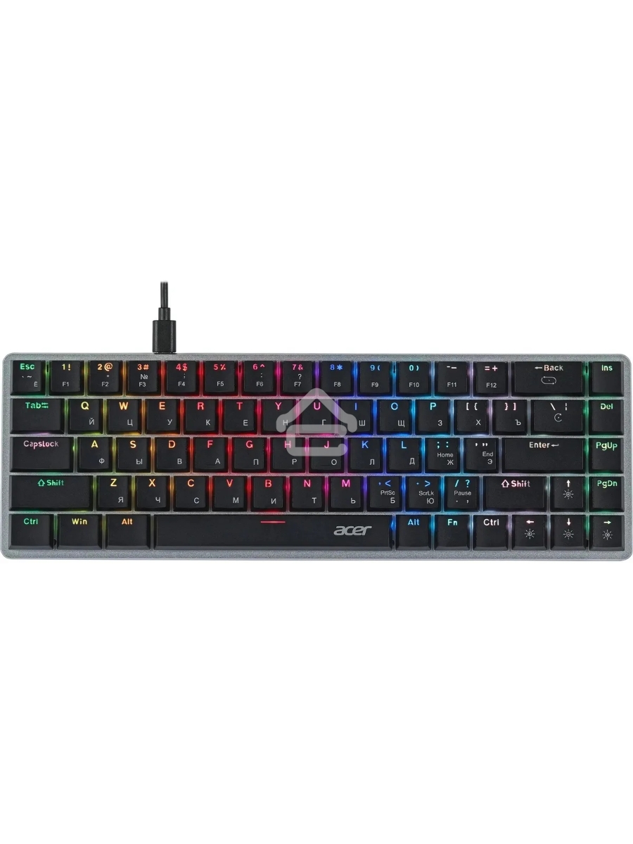 Клавиатура Acer OKW302 (ZL.KBDCC.01C) проводная, USB, серебристый