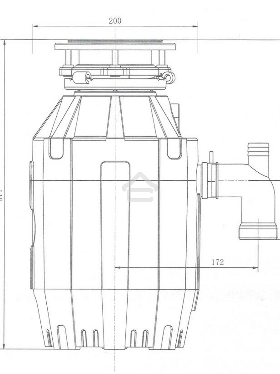 Измельчитель пищевых отходов BoneCrusher 910 черный
