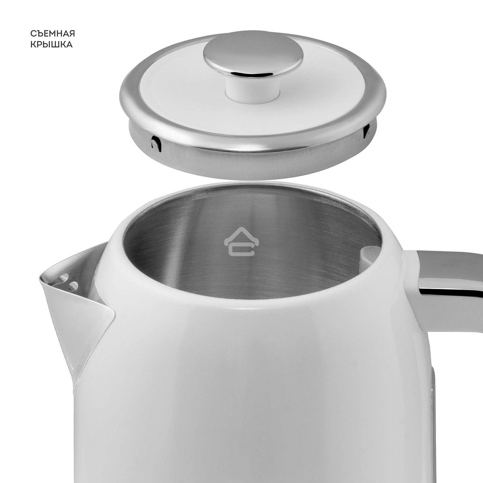 Чайник электрический Galaxy Line GL 0352, сливочный зефир, металл, 2200 Вт, 1.7 л