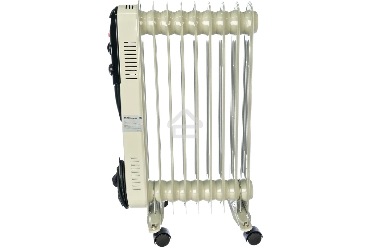 Обогреватель масляный Neoclima NC 9309, белый/черный, 2000 Вт, 25 м2, термостат