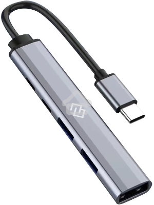 Разветвитель USB-C Digma DHUB-5USB-AC-3.0 5порт. черный