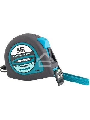 Рулетка GROSS 31102  ''ergonomisch'' 5м x 19мм магнитный обрезиненный зацеп