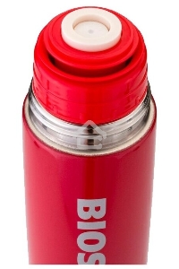 Термос Biostal NB-350 C-R 0,35 л., узкое горло, с кноп. цв.красный