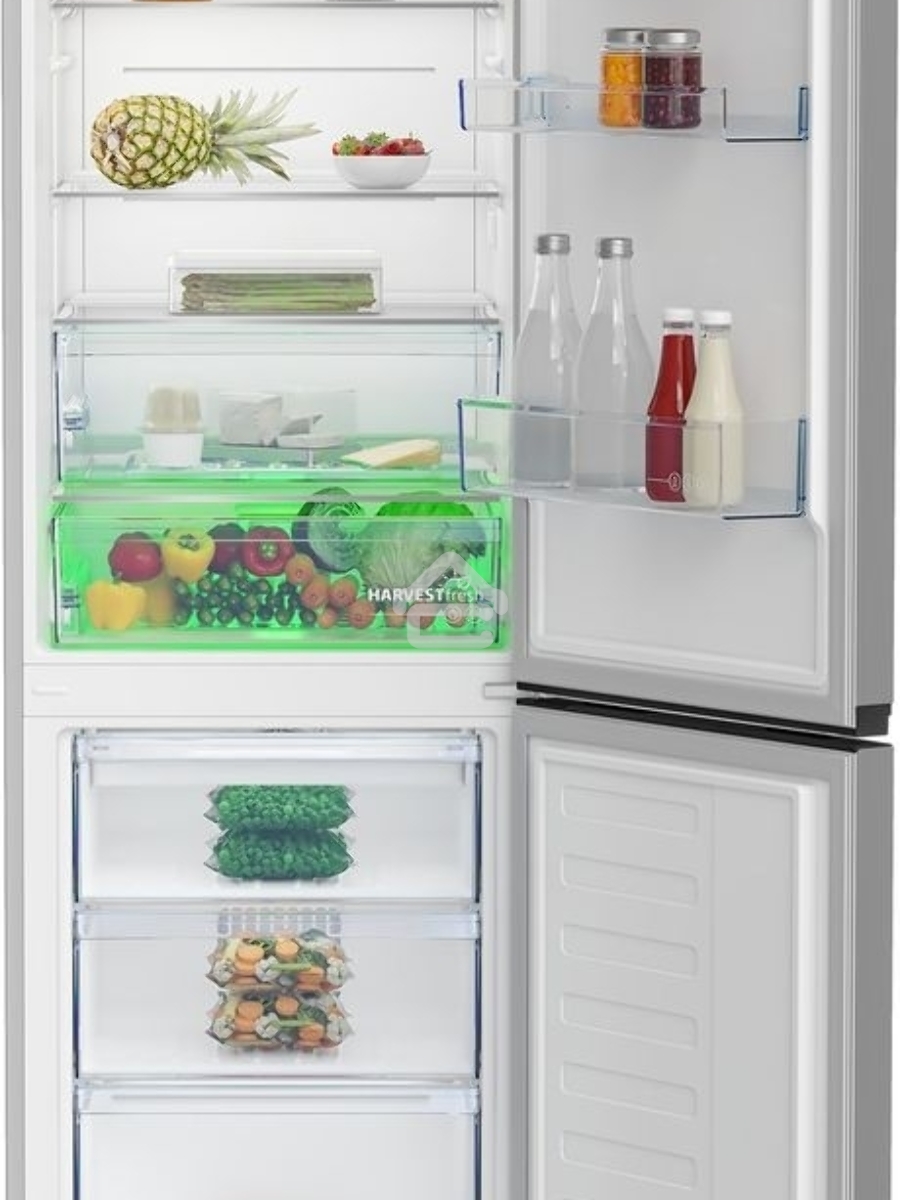 Холодильник Beko B3RCNK362HS серебристый двухкамерный 220/100л морозилка снизу, Total No Frost