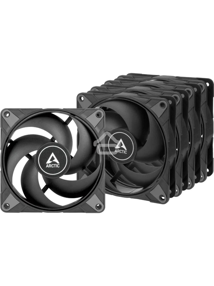 Комплект вентиляторов для корпуса Arctic P12 Max Value Pack черный, 120 мм, 3300 об/мин, 25.3 дБ, 4 pin