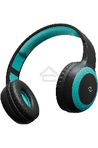 Гарнитура накладные Digma BT-15 черный/голубой беспроводные bluetooth оголовье