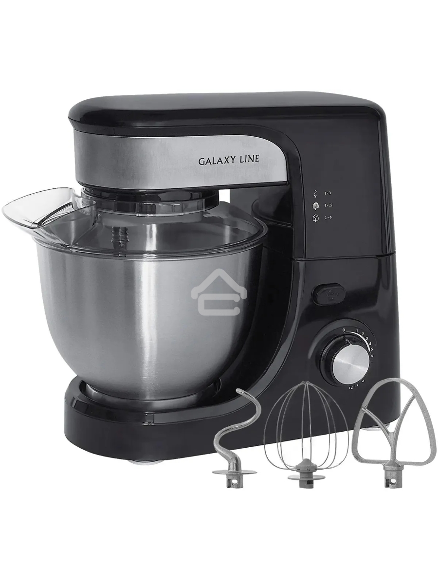 Миксер Galaxy Line GL 2231, черный, планетарный, 700 Вт, 12 скоростей