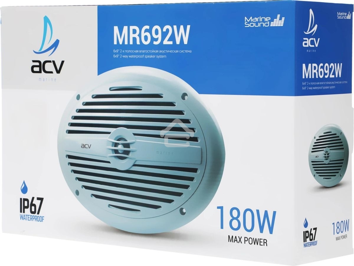 Колонки автомобильные ACV Marine MR692 90Вт 91дБ 16.5 см (6 1/2дюйм) (ком.: 2 кол.) коаксиальные двухполосные