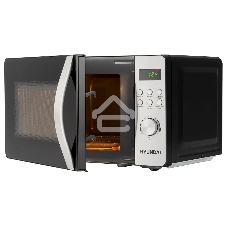 Микроволновая печь Hyundai HYM-D2074 черный/серебристый, 20 л, 700 Вт, переключатели - кнопки/поворотный механизм