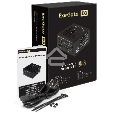 Блок питания 650W ExeGate 80 PLUS® GOLD 650VSP FС (ATX3.0, APFC, КПД 90% (80 PLUS Gold), 120мм fan, 24pin, 2x(4+4)pin, PCIE5.0/12VHPWR, 2xPCI-E, 6xSATA, 3xIDE, 1xFDD, Full Cable Management, black, Color box)