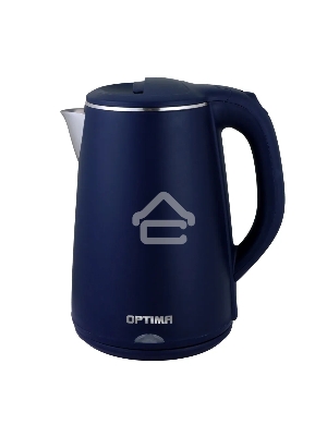 Чайник электрический OPTIMA EK-2002PS (2.0л, двойные стенки, эффект термоса, пов. на 360 град., 2000Вт)синий