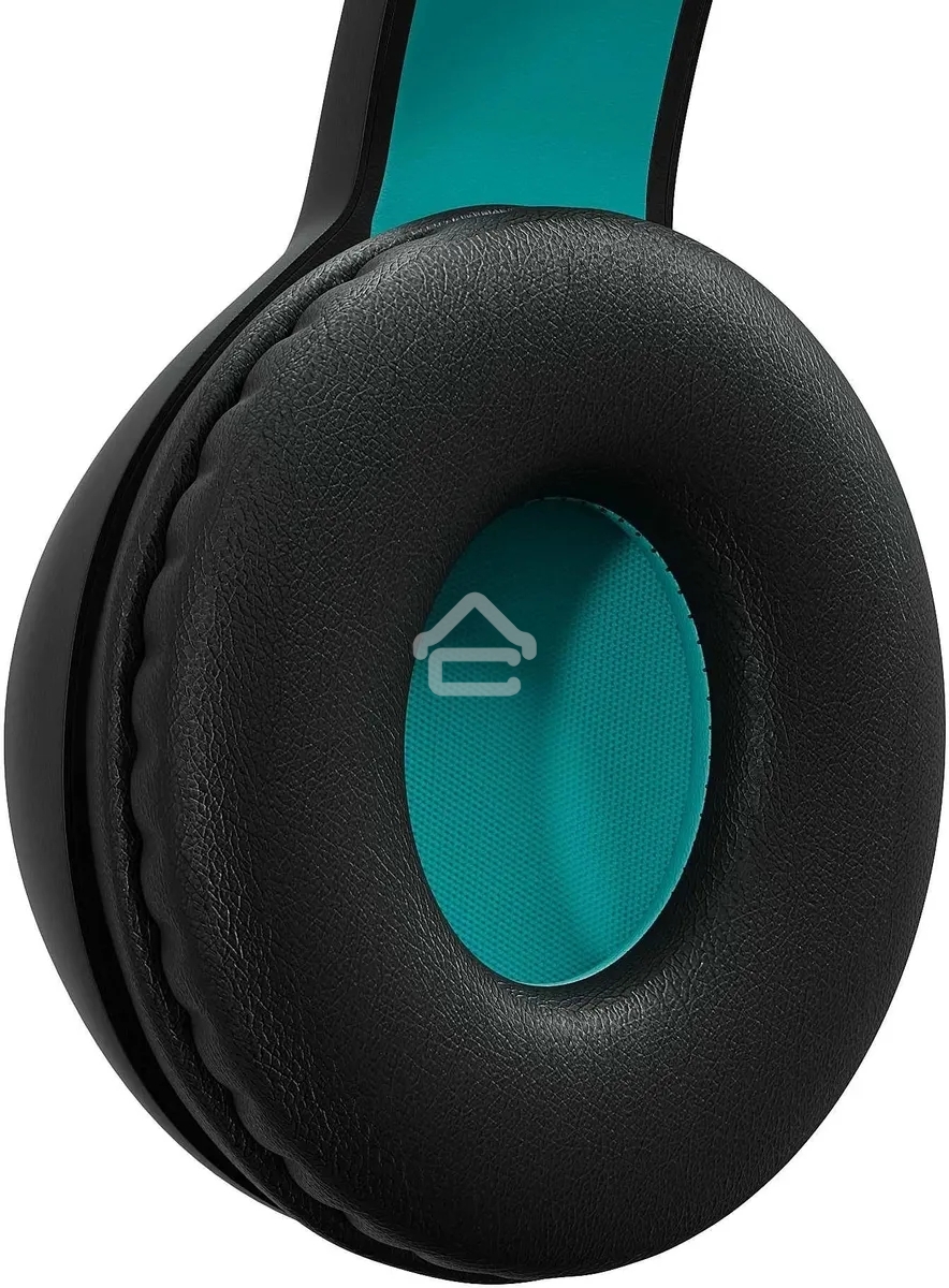 Гарнитура накладные Digma BT-15 черный/голубой беспроводные bluetooth оголовье