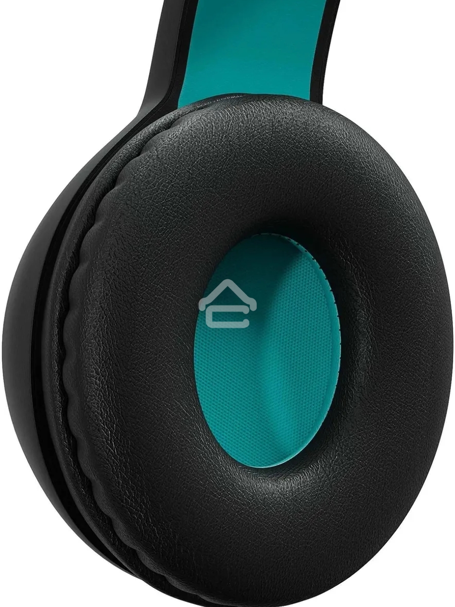 Гарнитура накладные Digma BT-15 черный/голубой беспроводные bluetooth оголовье