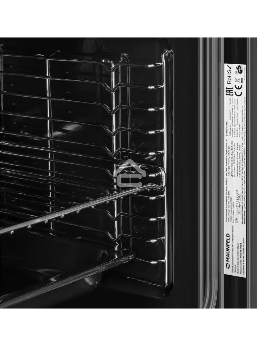 Шкаф духовой газовый с электрическим грилем Maunfeld MOGM703B2, встраиваемый
