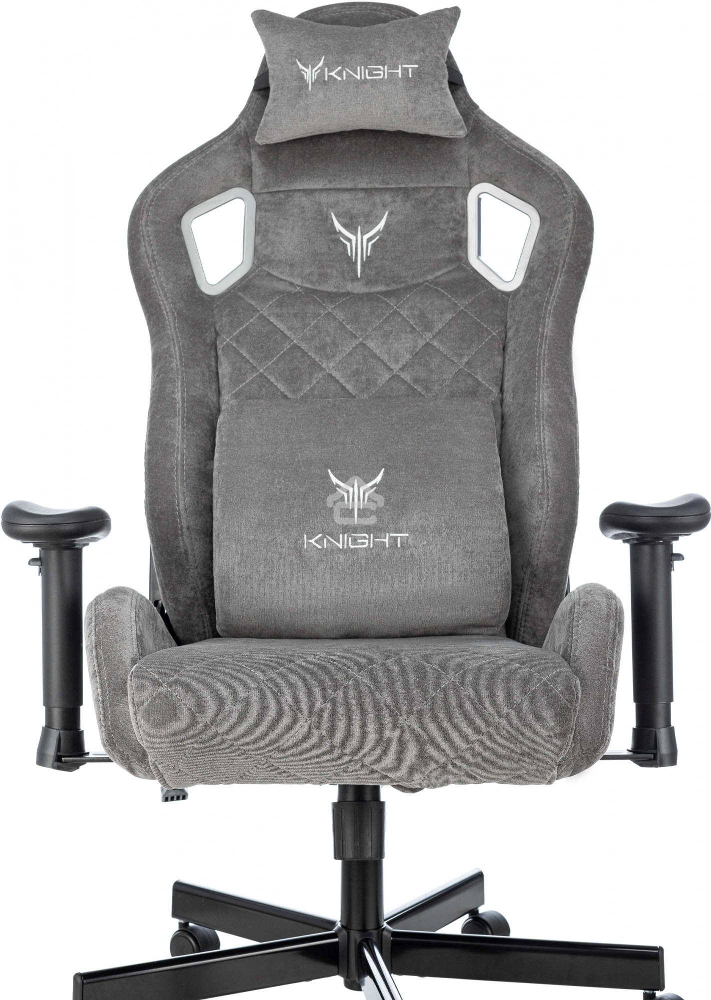 Кресло игровое Knight Outrider серый Light-19 крестов. металл