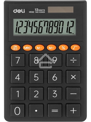 Калькулятор карманный Deli EM130D-GREY темно-серый 12-разр.