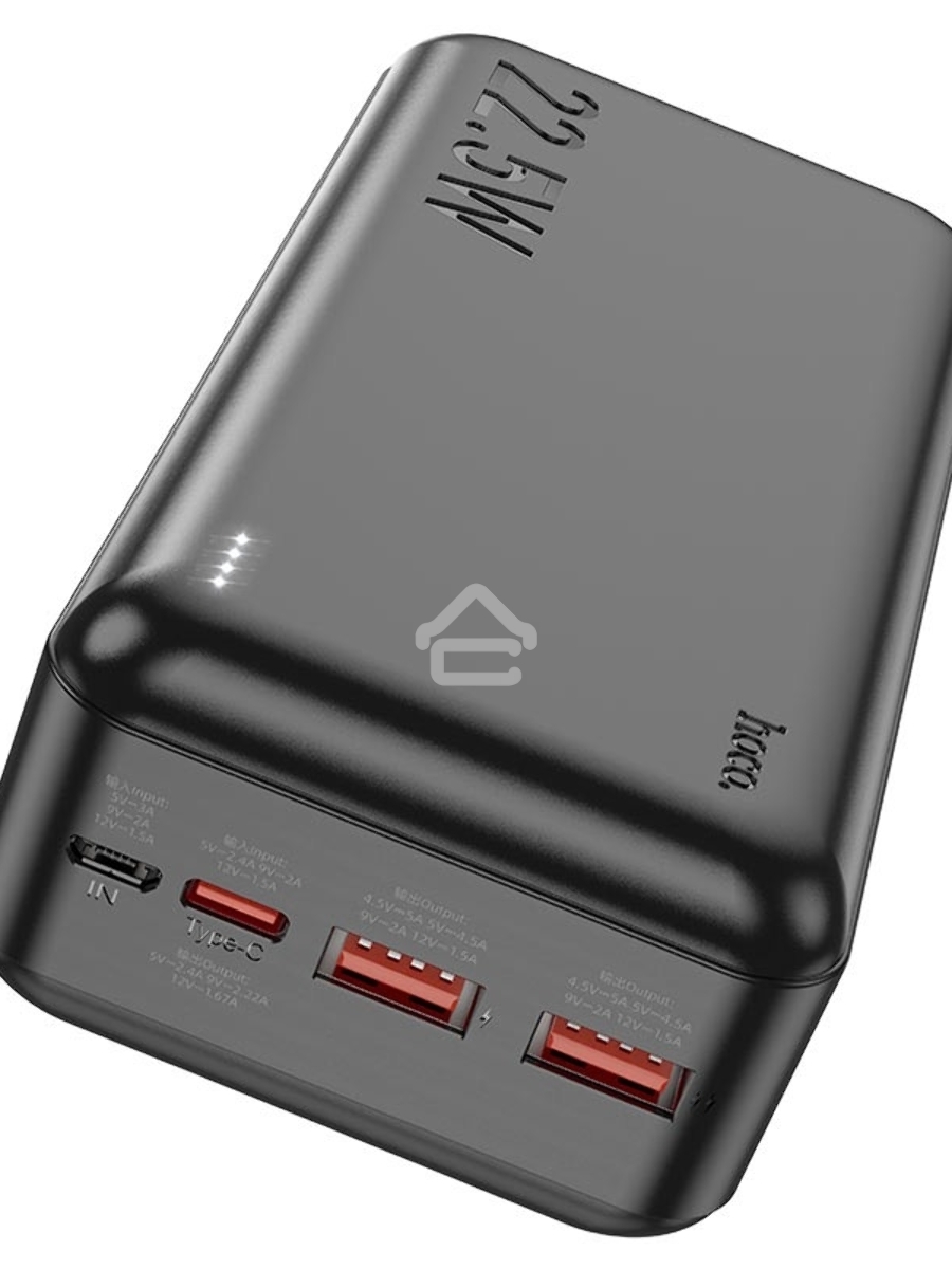 Внешний аккумулятор Powerbank HOCO J101B Astute, QC3.0, PD3.0, 3A, 30000mAh черный