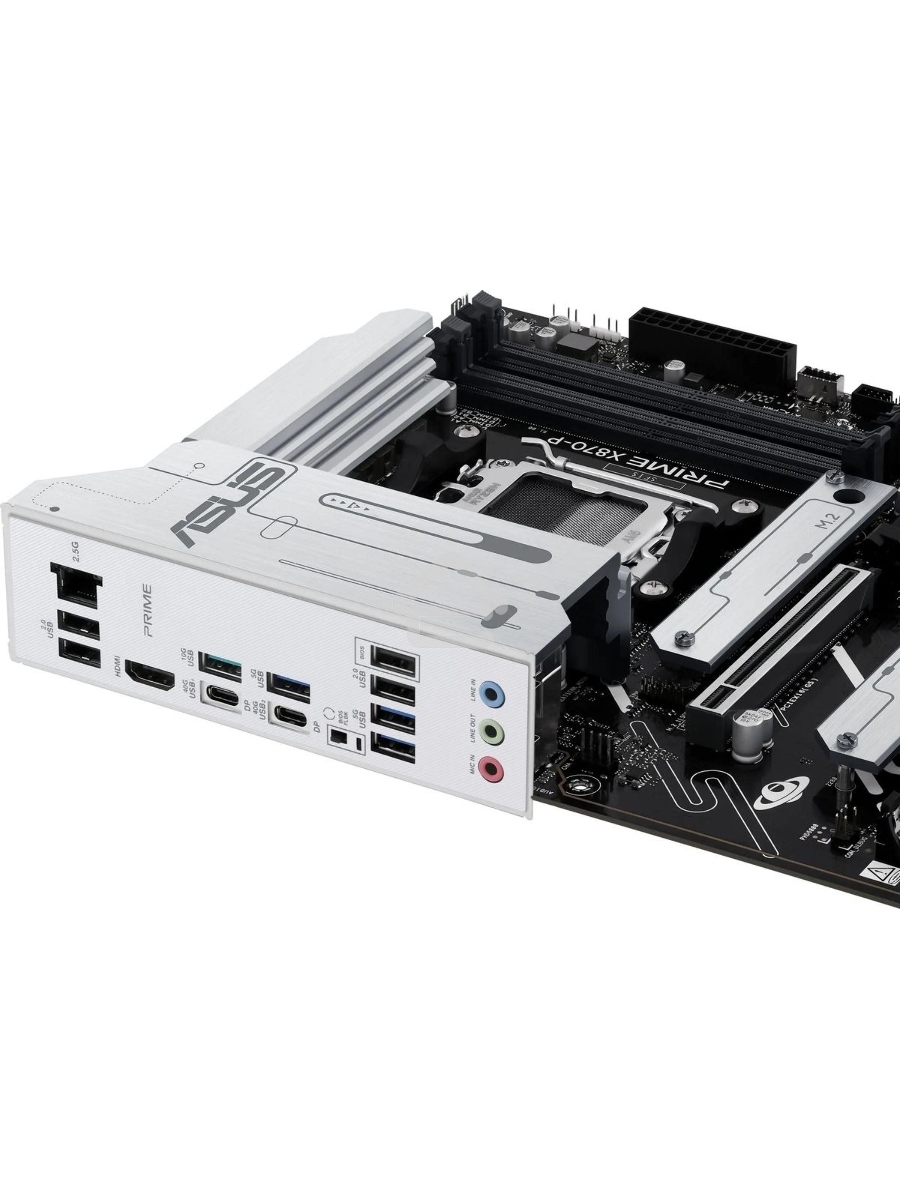Материнская плата ASUS PRIME X870-P, AM5, AMD X870, 4xDDR5, 2xSATA, 4xM.2, 1xPCIe 5.0 x16, 2xPCIe 4.0 x1, 1xHDMI, 2xUSB-C, 1x 2.5Gb LAN, 4xUSB-A 3.2 Gen 1, 1xUSB-A 3.2 Gen 2, 4xUSB-A 2.0, 3x3.5 мм, 7.1, ATX